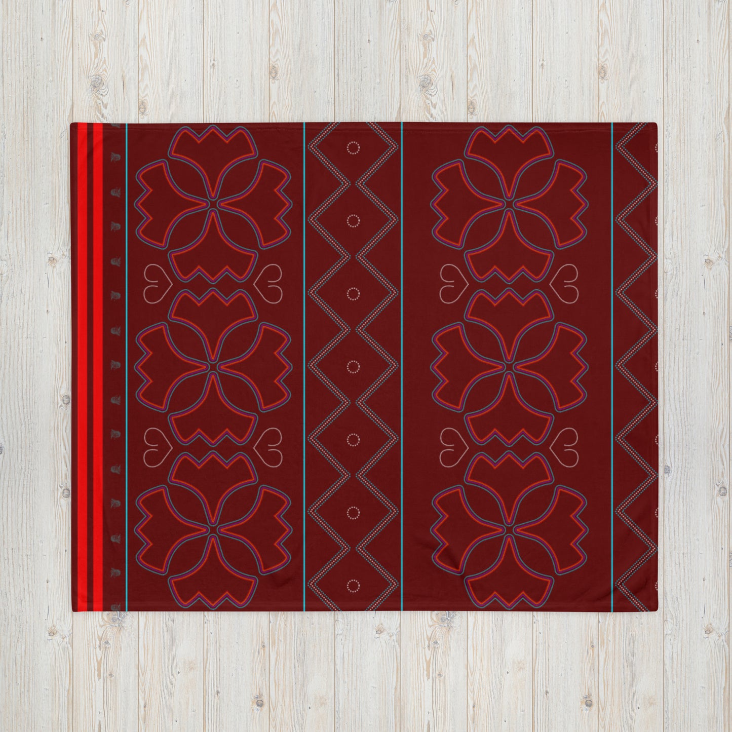 Buffalotown "Florals" Small Throw Blanket 50"x60"