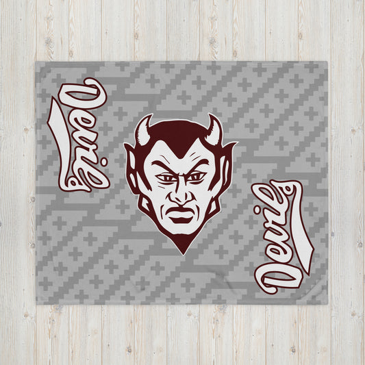 Maroon Devils Throw Blanket